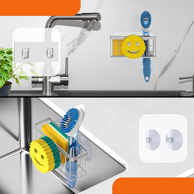 Sponge Holder Smiley Face, Sink Caddy, Sink Organizer Sponge Holder - Image 7