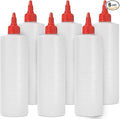 6-pack Plastic Squeeze Bottles for Sauces - 16oz Condiment Squeeze Bottles for by HomesteadChoice