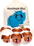 Wool Dryer Balls Organic Felt 6 Pack Laundry Fabric Softener, Extra Large by HAUSSIMPLE