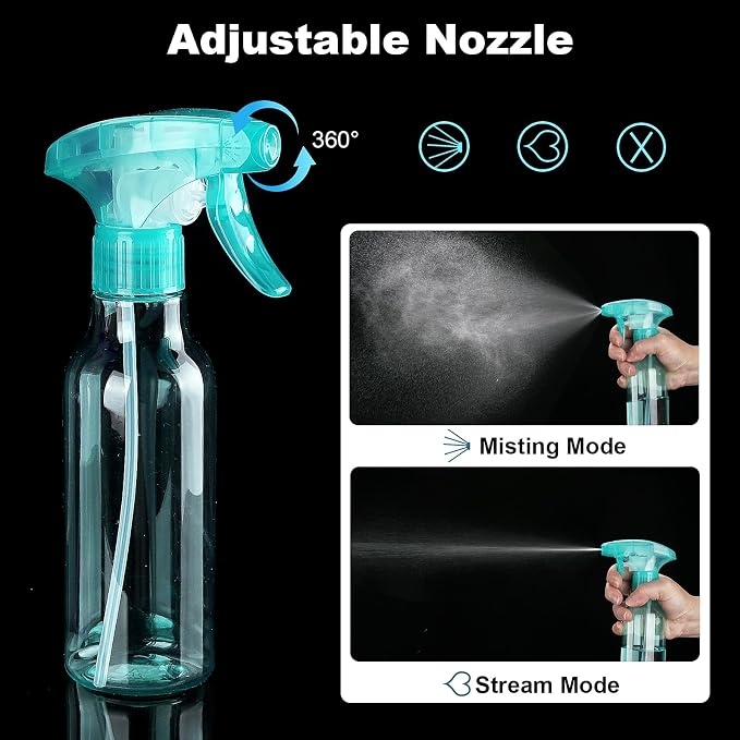 Cosywell Plastic Spray Bottles 8.8oz/260ml 2 Pack Refillable Container Empty - Image 4