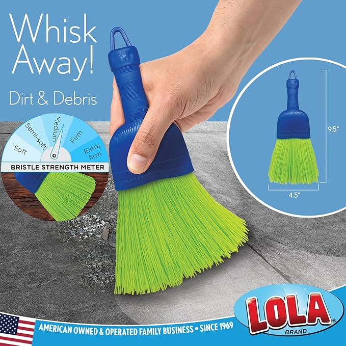 LOLA Whisk Broom, Hand Brush, Durable Bristles, Whisks Away Dirt & Debris - Image 2