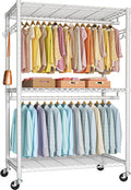 FUTASSI P1 Plus Rolling Clothes Rack, 22mm Diameter Heavy Duty Garment Rack by FUTASSI
