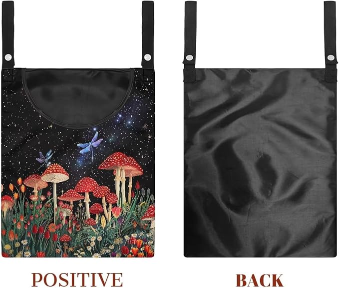 Red Mushroom Laundry Clothespin Bag - Image 7