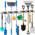 ZONGOOL 2 Pack 3 Racks and 4 Hooks Mop and Broom Holder Wall Mount, Heavy Duty by ZONGOOLHouseware