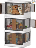 HAIXIN Closet Organizers and Storage, 4 Doors Opening Stackable Storage Box by HAIXIN