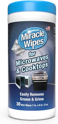 MiracleWipes for Microwaves and Cooktops, Easily Removes Food and Grime Buildup by MiracleWipes