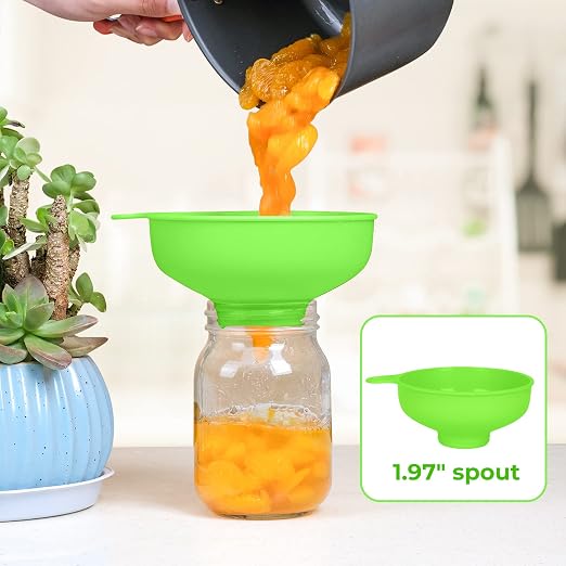 Wide Mouth Kitchen Funnel, Food Grade Plastic Cooking Canning Funnel - Image 4