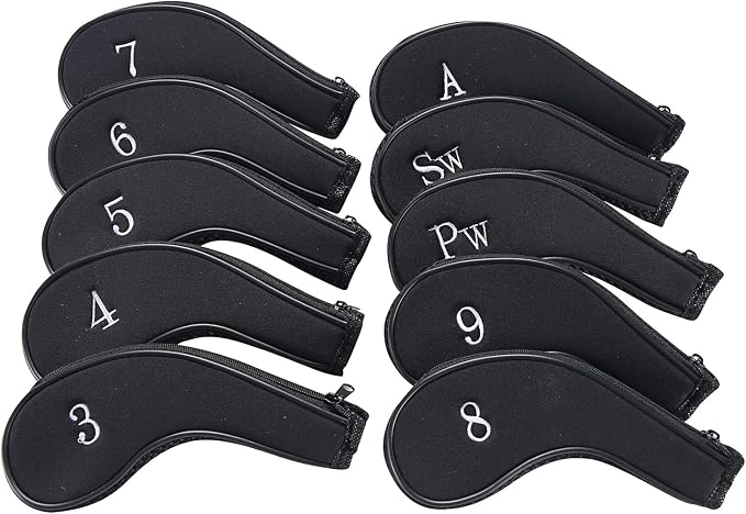 Sword &Shield sports Neoprene Zipper Golf Club Iron Head Covers Iron Covers by Unknown