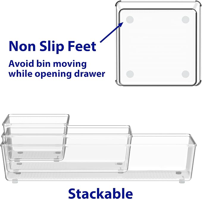 Simple Houseware Clear Drawer Organizer - Image 6