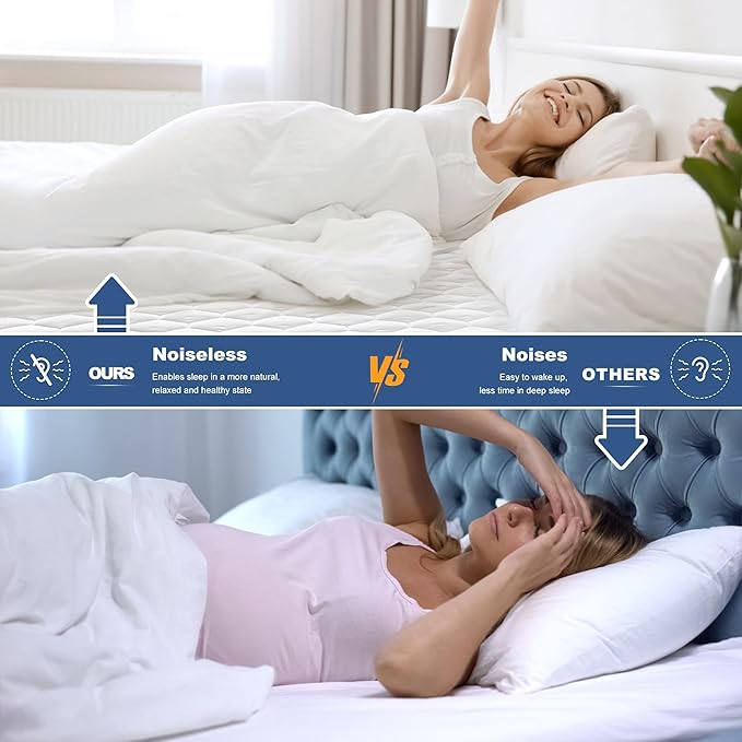 GRT Queen Mattress Protector Waterproof, 100% Waterproof Quilted Fitted - Image 4