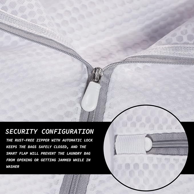 3Pcs Durable Honeycomb Mesh Laundry Bags - Image 3