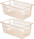 SANNO Wire Storage Basket, Farmhouse Pantre Freezer Baskets bins Metal Baskets by SANNO