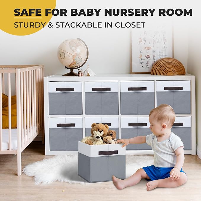 Criusia Large Storage Cubes -6 Set Closet Organizers Bins - Image 3