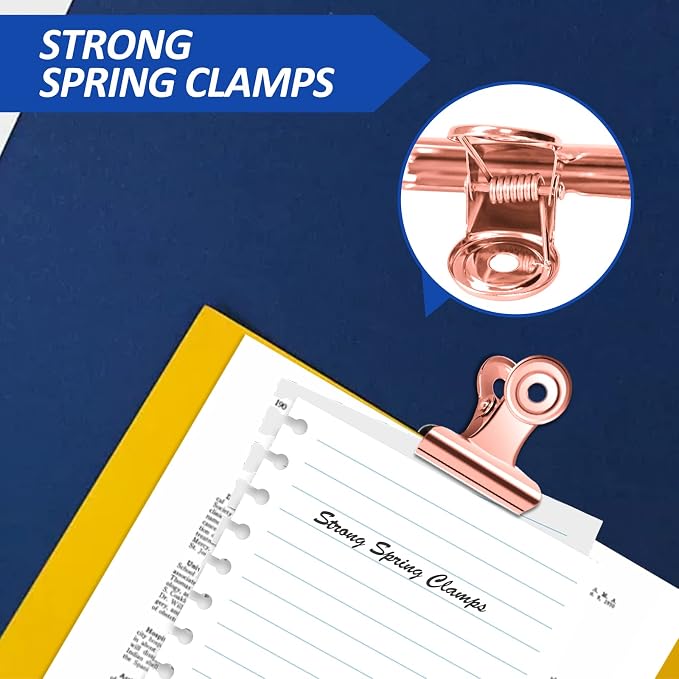 30 Pack Small Bull Clips 0.87 Inch Mini Metal Hinge Clips Binder Paper Hinge - Image 3
