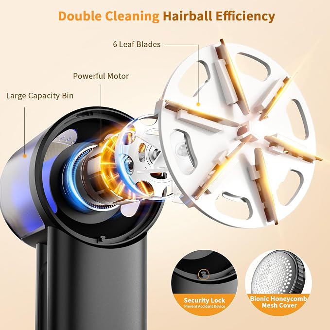 coldSky Electric Fabric Shaver & Lint Remover, Rechargeable Portable 3-Speed - Image 4