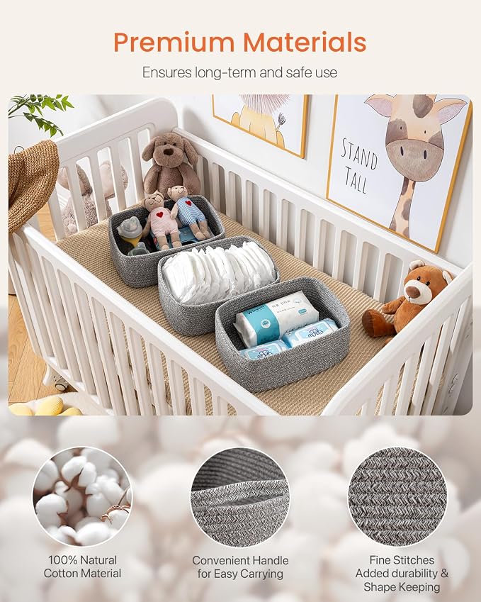 Small Woven Basket, 13.5 x 9.5 x 5 Inches, Storage Basket - Image 4