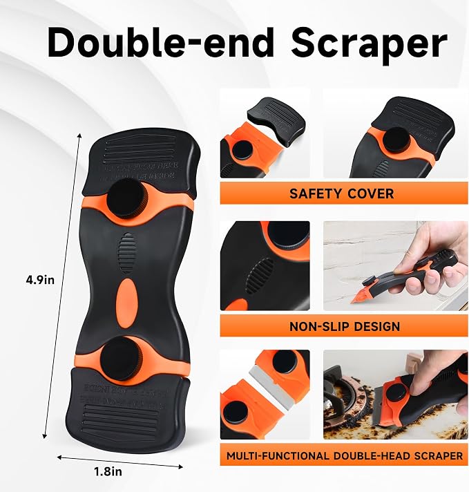 6PCS Razor Blade Scraper Tool, Glass Top Stove Scraper, Paint Scraper, Cleaning - Image 4