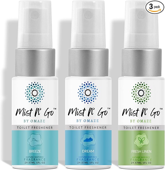 Mist N' Go by Omaze Travel Toilet Spray Odor Eliminator by MISTNGO