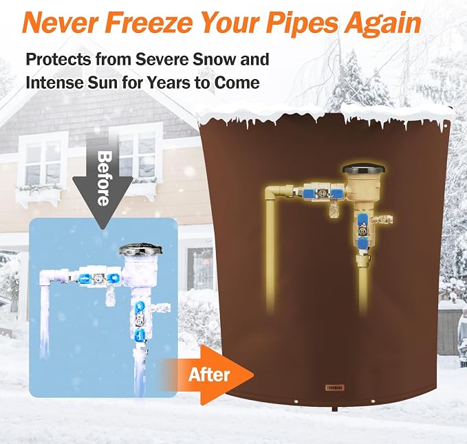 TOHONFOO Backflow Preventer Pipe Insulation Cover - Image 3