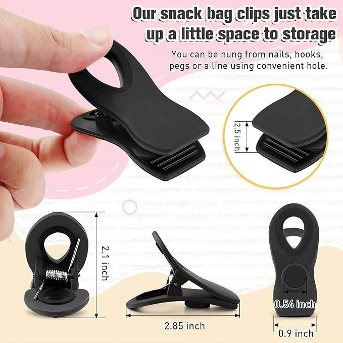 12 Pack Magnetic Chip Clips, Bread Clips Food Bag Clips - Image 3