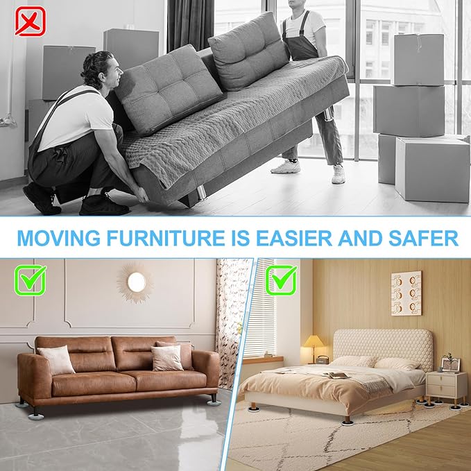 New Upgrade Furniture Sliders, Round Moving Pads - Image 5