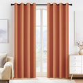 PONY DANCE Burnt Orange Blackout Curtains 80 inch Long 2 Panels Set, Thermal by PONYDANCE