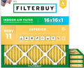 Filterbuy 16x16x1 Air Filter MERV 11 Allergen Defense Replacement, by Filterbuy