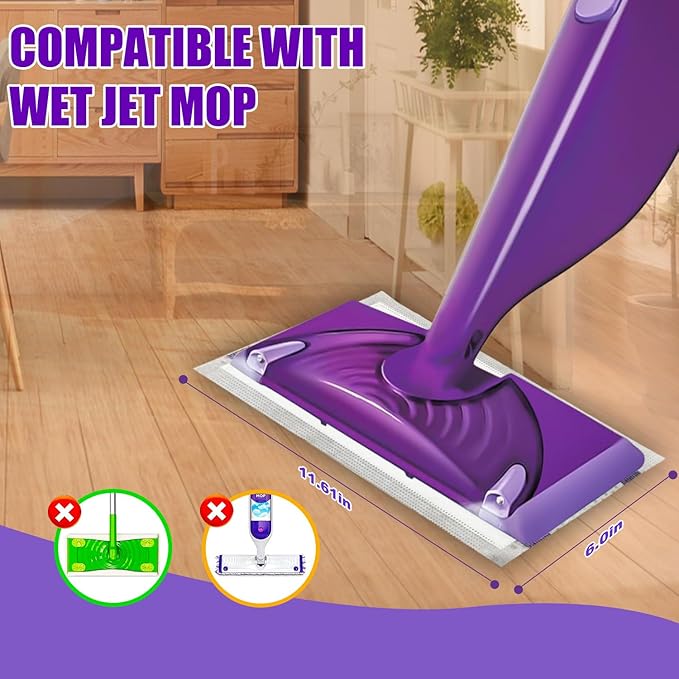 20 Count Mop Pad Refills for Wet Jet Mop, Wet Jet Pads for All Floor Types - Image 3