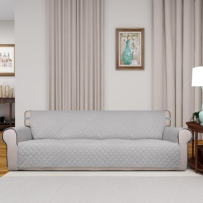PureFit Reversible Quilted Sofa Cover, Water Resistant Slipcover Furniture - Image 2