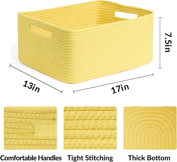 Large Storage Baskets for Shelves, Closet Organizers Bins for Clothes Blanket - Image 2
