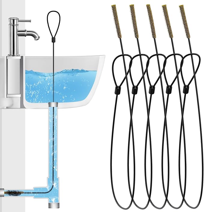 30 Inches Drain Snake Hair Clog Remover, Upgraded Anti-break Metal Plumbing by Drainsoon