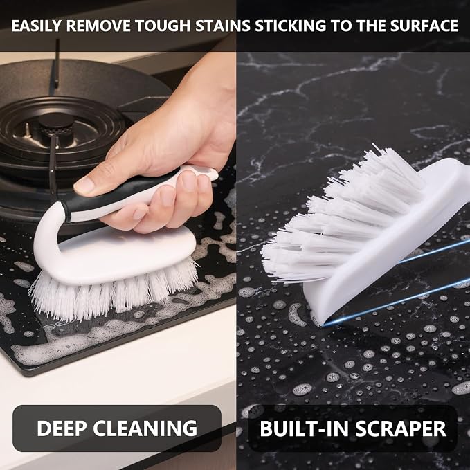 Scrub Brush Set, 4 Pack Deep Cleaning Brush Kit - Image 3
