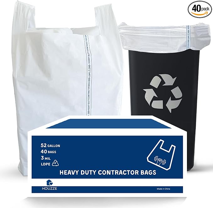 Heavy Duty Contractor Trash Bags by HOUZZE