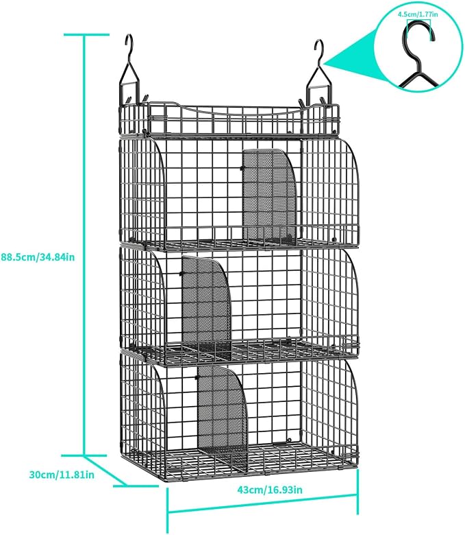 HapiRm Hanging Closet Organizer Storage - Image 3