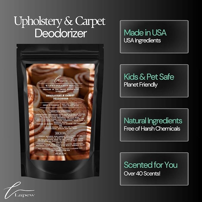Warm Cinnamon Roll Carpet Freshener Powder 16 oz | Powerful Odor Eliminator - Image 6