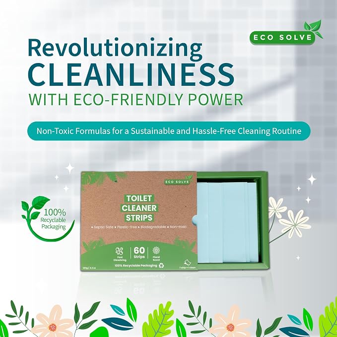 Toilet Bowl Cleaner Strips, Eco-friendly, Septic Safe, Removes Odors & Stains - Image 6
