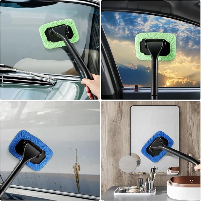 Windshield Cleaning Tool Windshield Cleaning Wand Auto Window Cleaner, 5 Pieces - Image 3