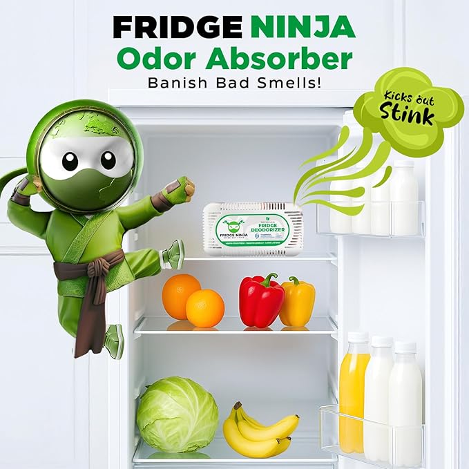 Fridge Ninja 2-Pack Unscented Activated Charcoal Fridge Deodorizer - Image 2