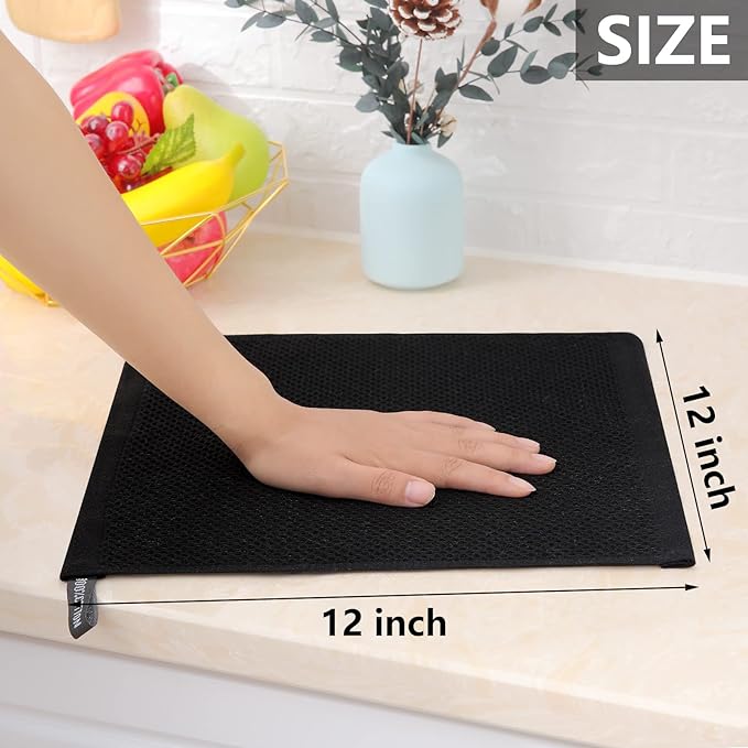 Homaxy 100% Cotton Waffle Weave Kitchen Dish Cloths, Ultra Soft Absorbent Quick - Image 5