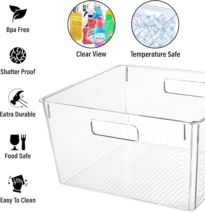 Clear Extra Large Plastic Storage Bins - Image 3