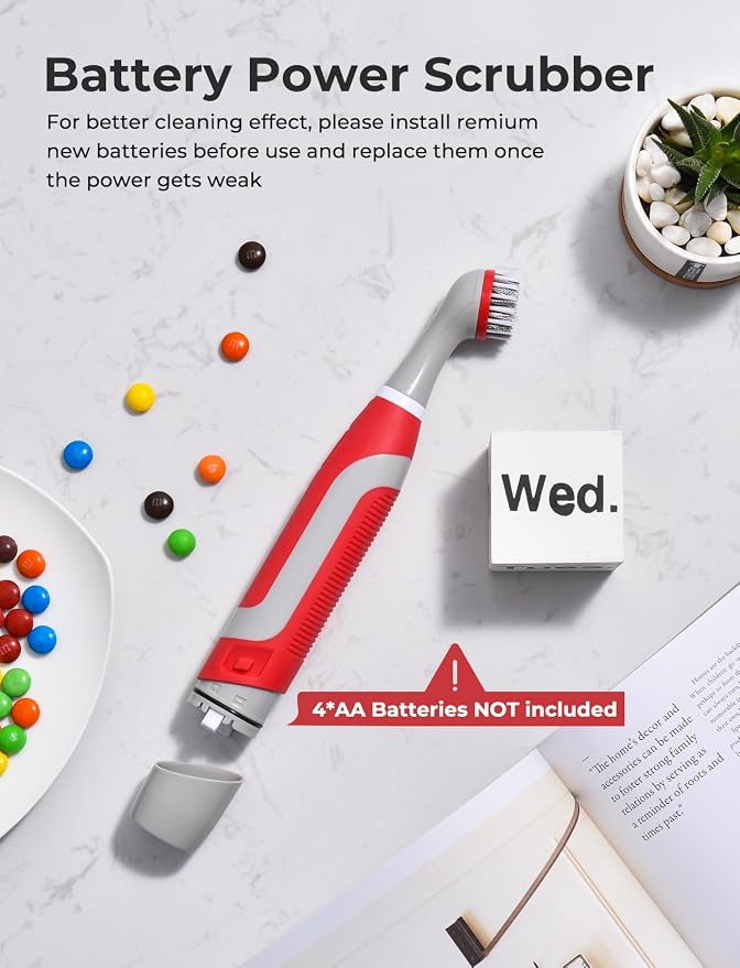 Sweepulire Electric Grout Brush, Battery Operated Power Scrubber - Image 2