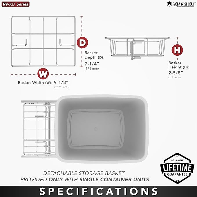 Rev-A-Shelf Pullout Trash Can for Kitchen Cabinets 35 Qt Garbage Waste - Image 5