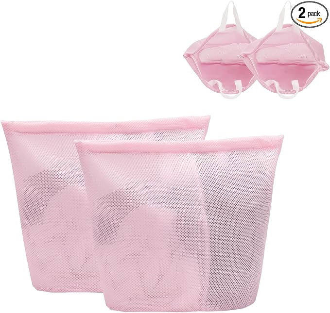 2 Pcs laundry bag with handles mesh laundry bags washing machine laundry totes by Unknown