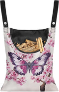 2 Pcs Clothes Pin Hanging Bag, Butterfly Clothes Pins Bag Holder Outdoor by Unknown
