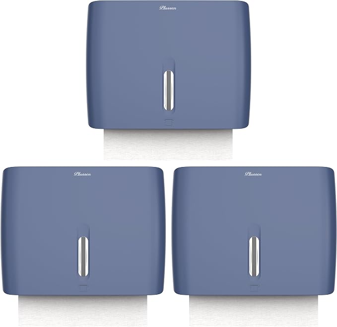 Hand Towel Dispenser for Bathroom Pack of 3 Compact Size Suitable Paper Towels by PLUSSEN