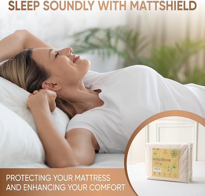 Luxury Waterproof Organic Mattress Protector Calif King - Image 3