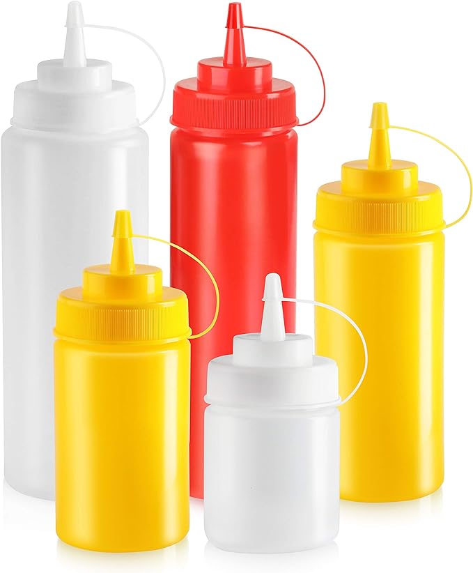 New Star Foodservice 26405 Squeeze Bottles, Wide Mouth, 24 oz - Image 4