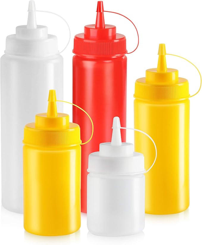 New Star Foodservice 26283 Squeeze Bottles, 8 oz - Image 3