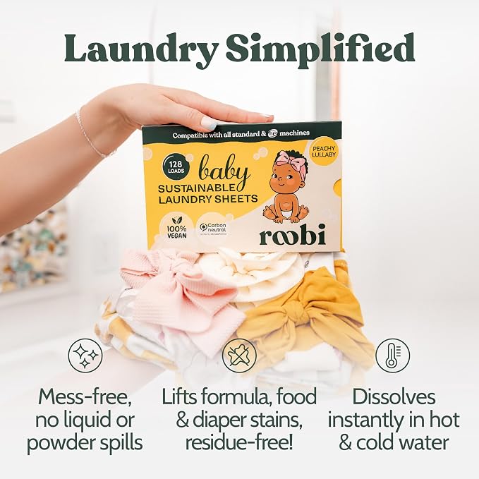 Roobi Baby Laundry Detergent Sheets. Specially Formulated - Image 5
