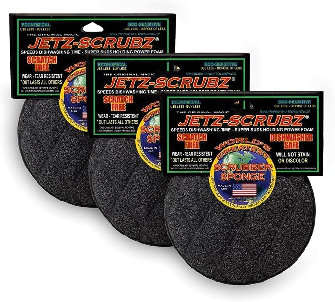 Jetz-Scrubz Scrubber Sponge, Made in the USA by Jetz-Scrubz